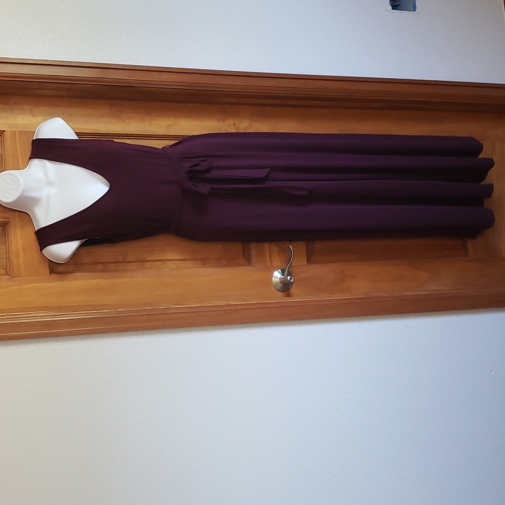 Gap Burgundy Knit Jumpsuit